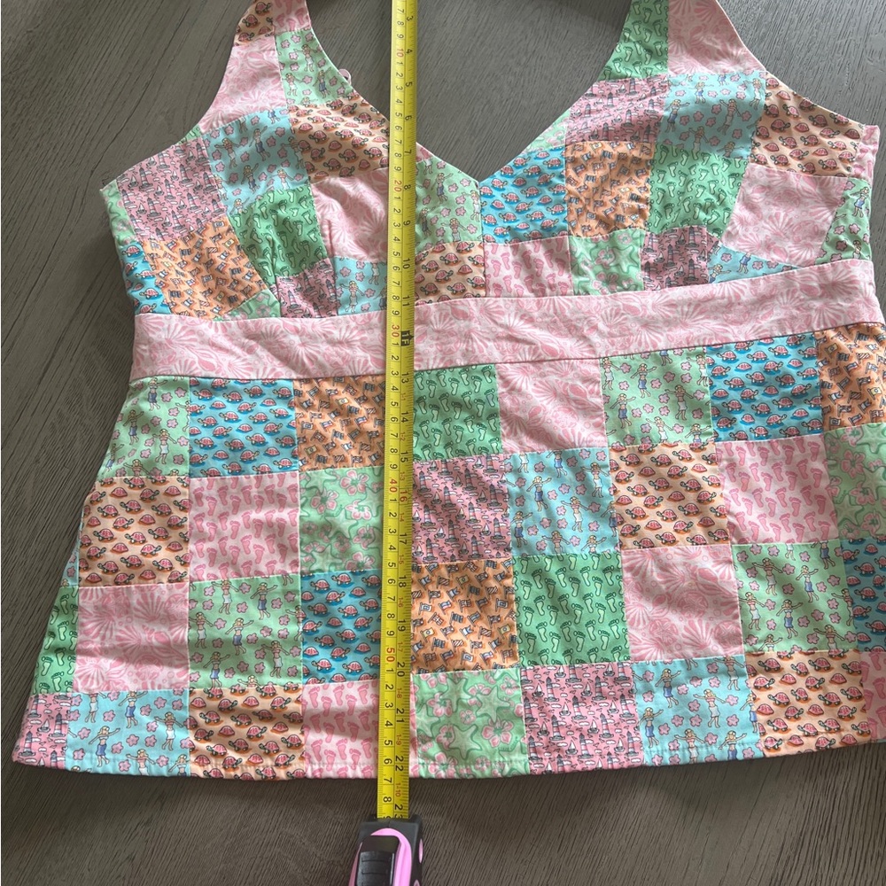 Vineyard Vines Colorful Patchwork Halter Top Size… - image 4